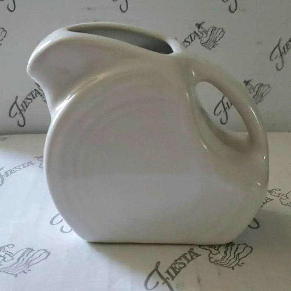 Fiestaware Fiesta 5 OZ Pitcher Mini Disk White CONTAINER CERAMIC